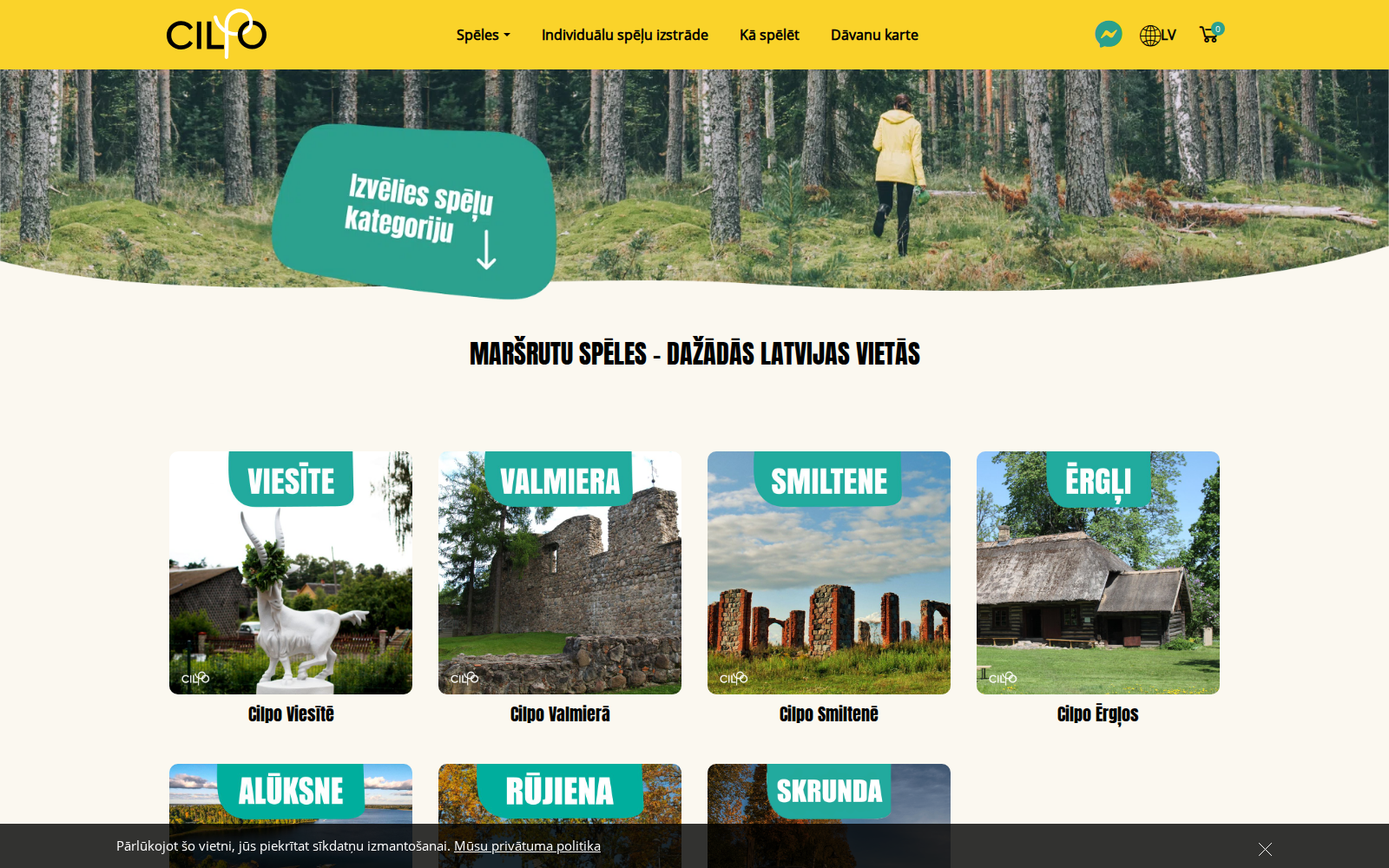 Cilpo route games category page